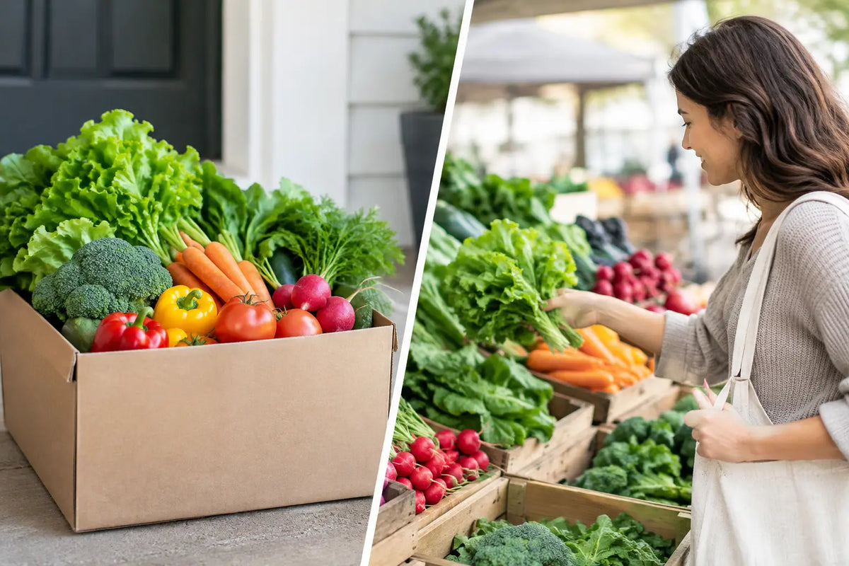 Vegetable Delivery Versus Market Shopping