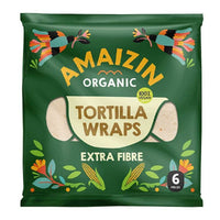 Organic Extra Fibre Tortilla Wraps (6 wheat wraps)