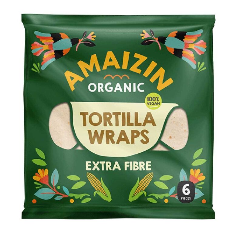 Organic Extra Fibre Tortilla Wraps (6 wheat wraps)