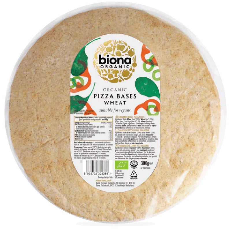 Organic Wheat Pizza Bases – 2 pack