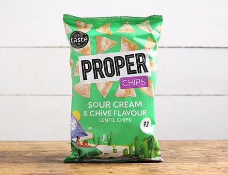 Sour Cream & Chive Lentil Chips, B Corp, Non-Organic (85g)