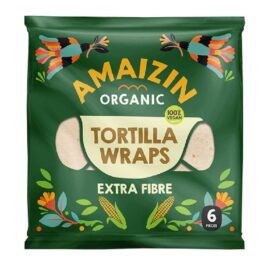Organic Extra Fibre Tortilla Wraps (6 wheat wraps)